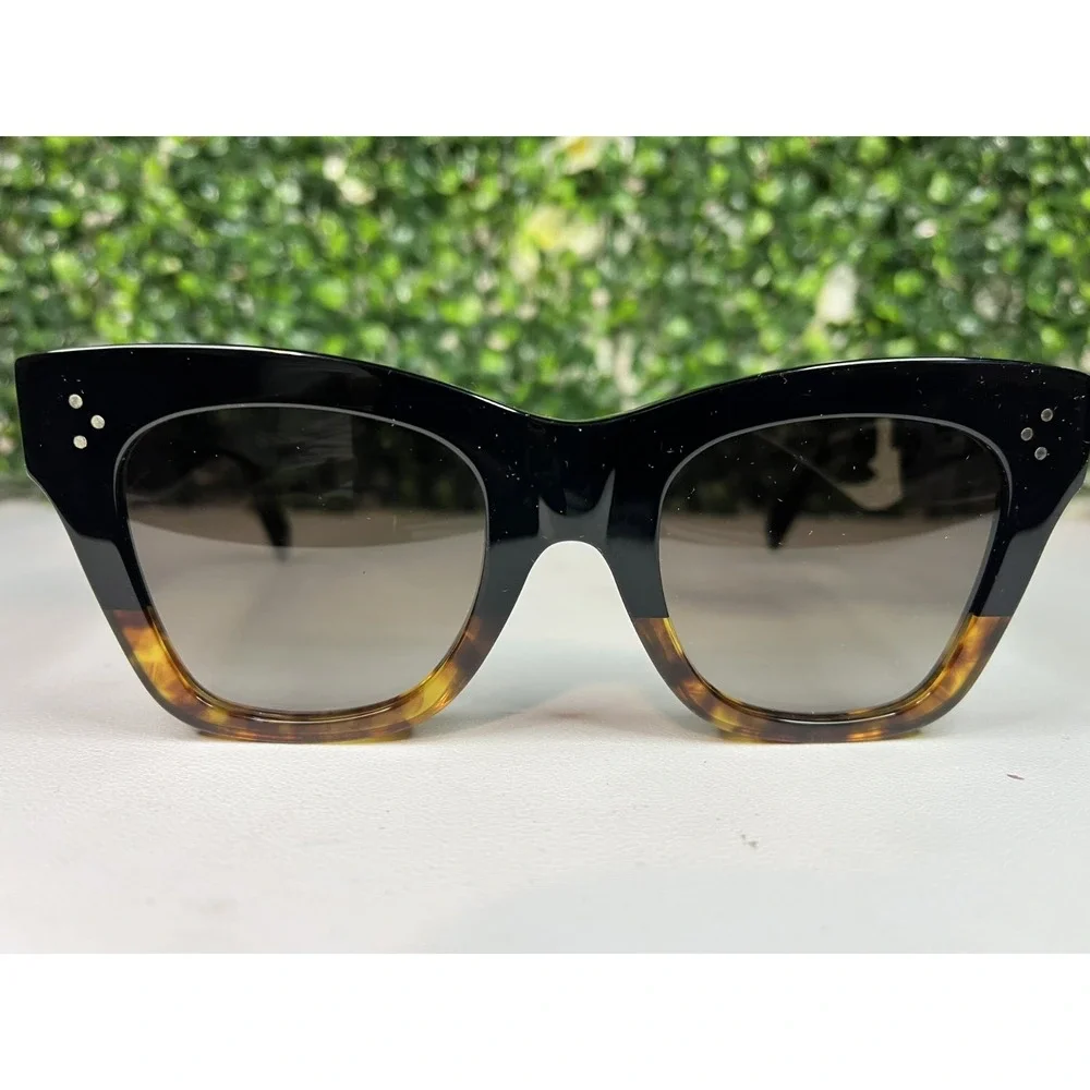 CELIINE CL4004IN 05K Women Black Square Polarized Sunglasses 50-22-150
